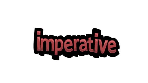 ホワイトスクリーンアニメーションビデオ書き込み Imperative — ストック動画