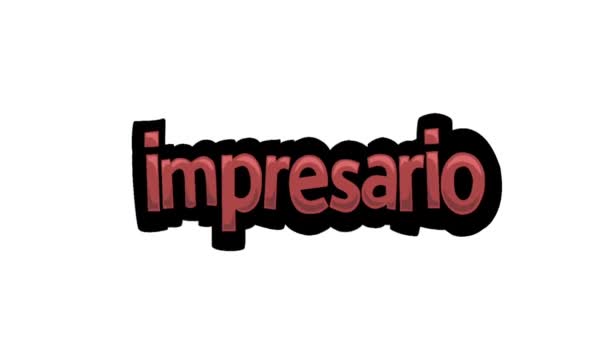 ホワイトスクリーンアニメーションビデオ Impresario — ストック動画