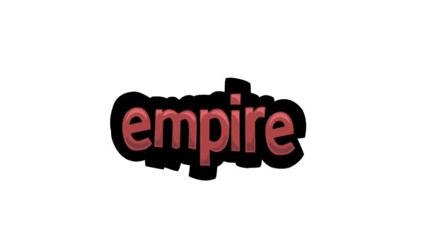 Vit Skärm Animation Video Skriven Empire — Stockvideo