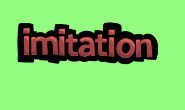 IMITATION writing vector design on a green background very simple and very cool