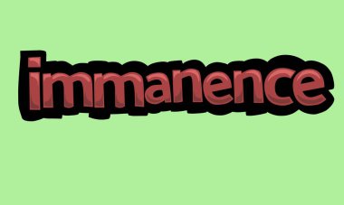 IMMANENCE writing vector design on a green background very simple and very cool