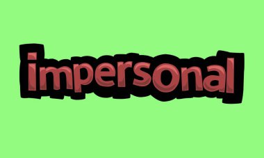 IMPERSONAL writing vector design on a green background very simple and very cool