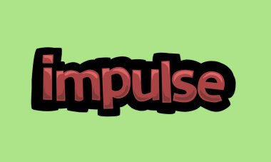 IMPULSE writing vector design on a green background very simple and very cool