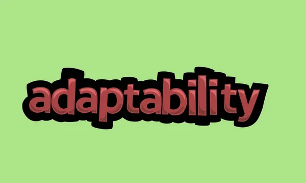 Adaptability Writing Vector Design Green Background Very Simple Very Cool — Archivo Imágenes Vectoriales