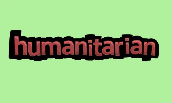 Humanitarian Writing Vector Design Green Background Very Simple Very Cool — Image vectorielle