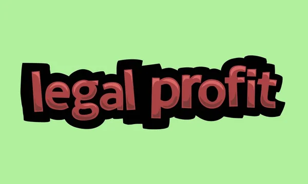 Ilegal Profit Writing Vector Design Green Background Very Simple Very — Stock vektor