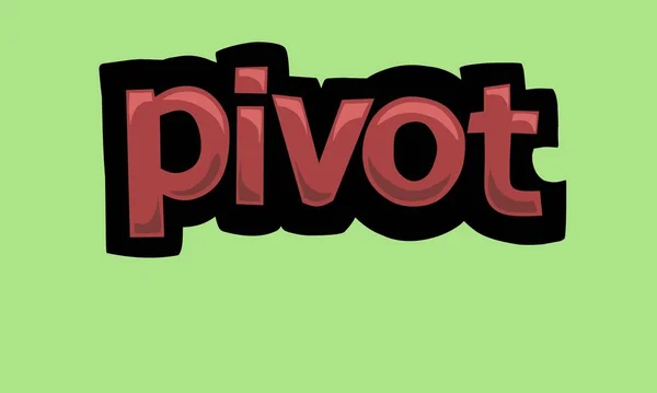 Pivot Написание Векторного Дизайна Зеленом Фоне Просто Круто — стоковый вектор