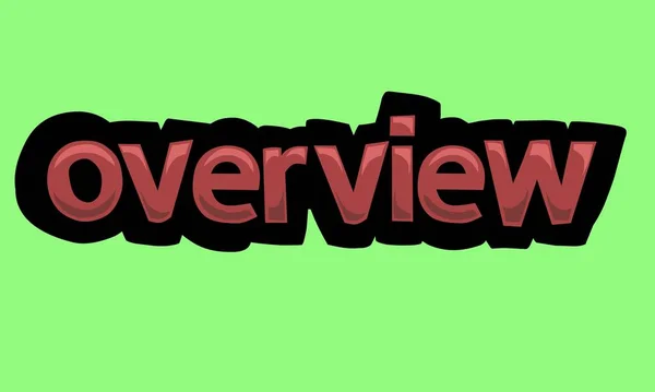 Overview Writing Vector Design Green Background Very Simple Very Cool — 스톡 벡터