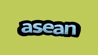 ASEAN yazılan sarı ekran animasyon videosu