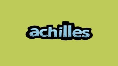 ACHELLES yazılı sarı ekran animasyon videosu