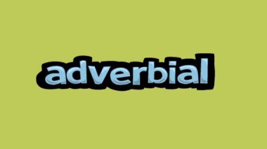 Sarı ekran animasyon videosu ADVERBIAL yazıldı