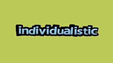 INDIVIDUALIST yazan sarı ekran animasyon videosu