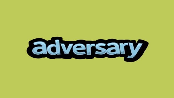 Geel Scherm Animatie Video Geschreven Adversary — Stockvideo