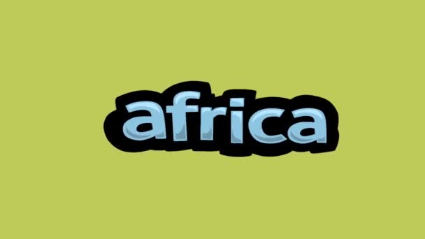 Africa Yazılı Sarı Ekran Animasyon Videosu — Stok video