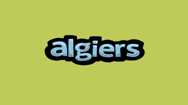 Geel Scherm Animatie Video Geschreven Algiers — Stockvideo