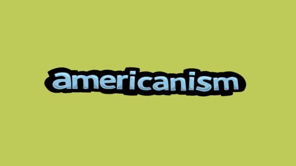 Yellow Screen Animation Video Written Americanism — Stock Video