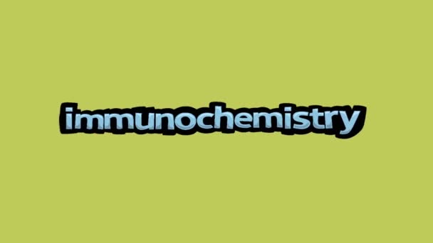 Yellow Screen Animation Video Geschrieben Immunochemistry — Stockvideo