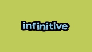 INFINITIVE yazan sarı ekran animasyon videosu