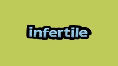 Yazılı sarı ekran animasyon videosu INFERTILE