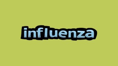 INFLUENZA yazılı sarı ekran animasyon videosu