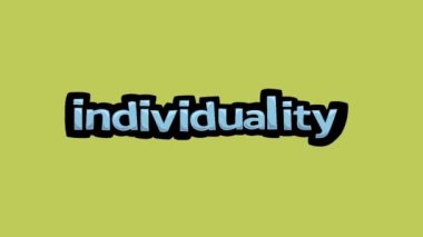 INDIVIDUALITY yazan sarı ekran animasyon videosu