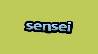 SENSEI yazılı sarı ekran animasyon videosu