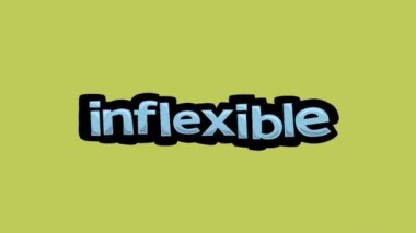 Yazılı sarı ekran animasyon videosu INFLEXIBLE