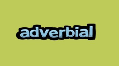 Sarı ekran animasyon videosu ADVERBIAL yazıldı