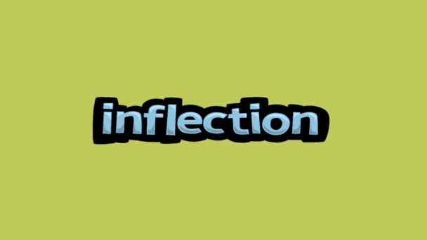Žlutá Animace Obrazovky Napsané Video Inflection — Stock video