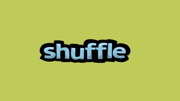 Vídeo Animación Pantalla Amarilla Escrito Shuffle — Vídeos de Stock
