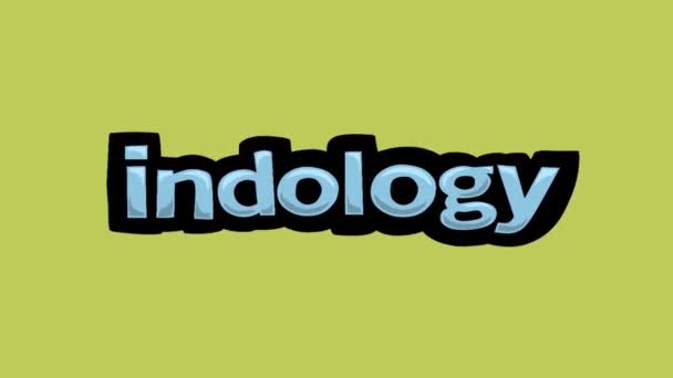 Vídeo Animación Pantalla Amarilla Escrito Indology — Vídeos de Stock