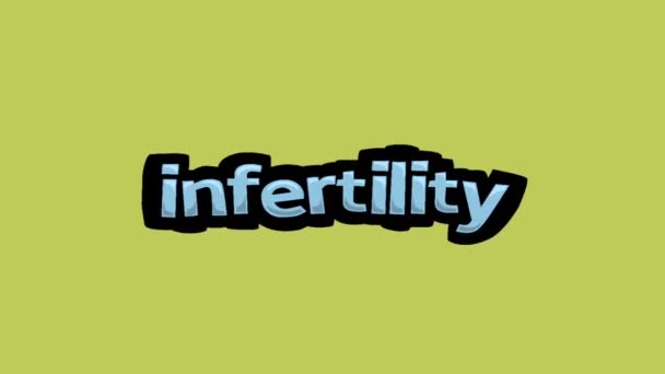 Yazılı Sarı Ekran Canlandırma Videosu Infertility — Stok video