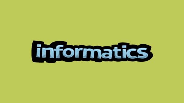 Informatics Yazılı Sarı Ekran Animasyon Videosu — Stok video