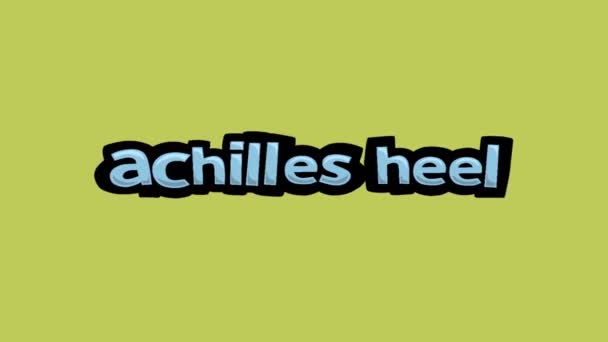Yellow Screen Animation Video Written Achilles Heel — Stock Video