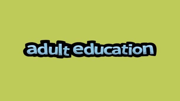 Gul Skärm Animation Video Skriven Adult Utbildning — Stockvideo