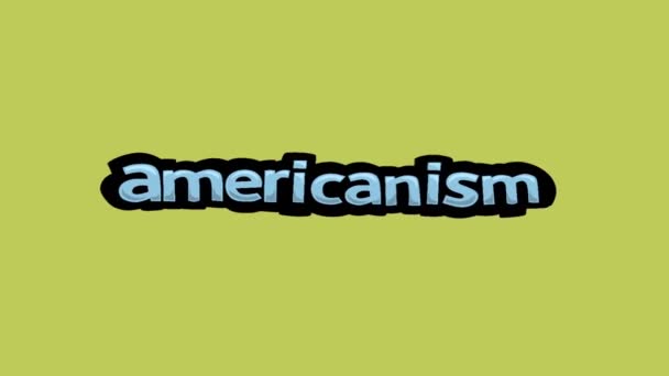 Желтый Экран Анимационного Видео Написано Americanism — стоковое видео