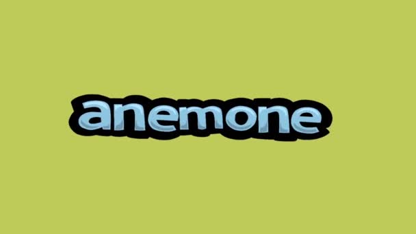 Vídeo Animación Pantalla Amarilla Escrito Anemone — Vídeo de stock