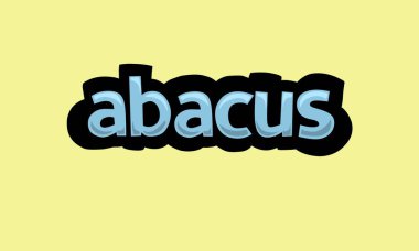 ABACUS writing vector design on a yellow background very simple and very cool