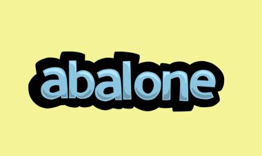 ABALONE writing vector design on a yellow background very simple and very cool