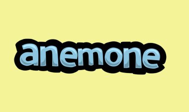 ANEMONE writing vector design on a yellow background very simple and very cool