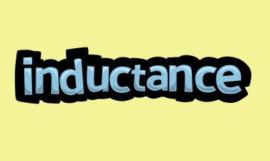 INDUTANCE writing vector design on a yellow background very simple and very cool
