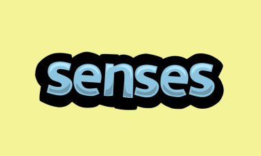 SENSES writing vector design on a yellow background very simple and very cool