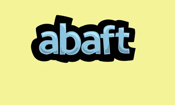 Abaft Writing Vector Design Yellow Background Very Simple Very Cool — Stockvektor