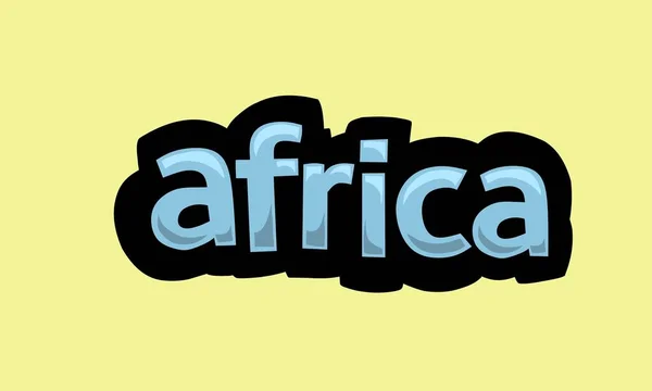 Africa Writing Vector Design Yellow Background Very Simple Very Cool — Stock Vector