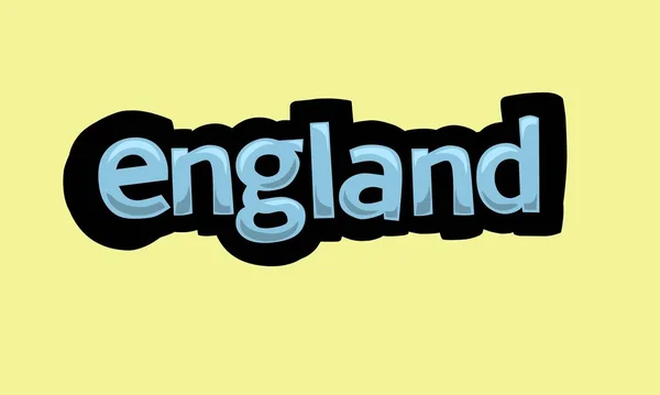 England Writing Vector Design Yellow Background Very Simple Very Cool — Archivo Imágenes Vectoriales