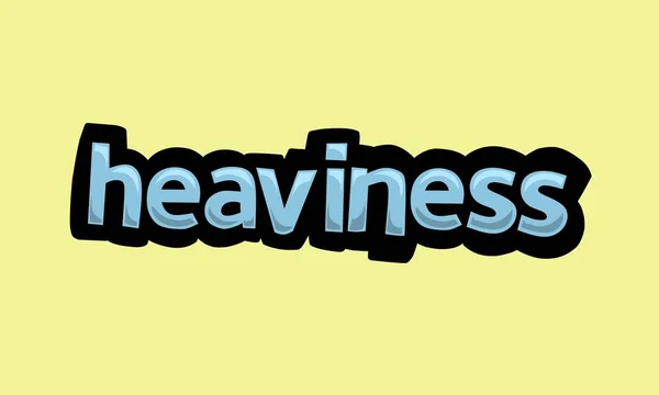 Heaviness Writing Vector Design Yellow Background Very Simple Very Cool — Stock vektor
