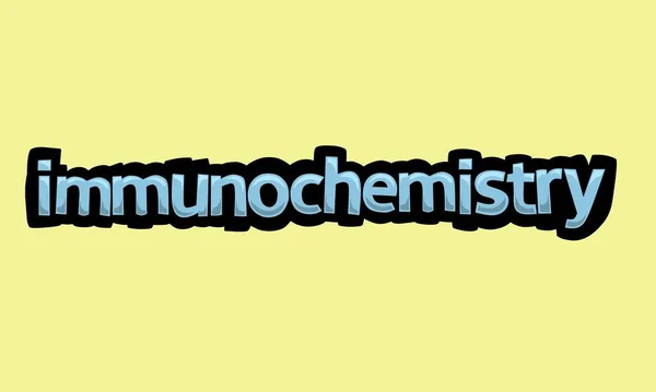 Immunochemistry Writing Vector Design Yellow Background Very Simple Very Cool — Stock Vector
