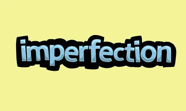 Imperfection Writing Vector Design Yellow Background Very Cool Simple — Stockvector