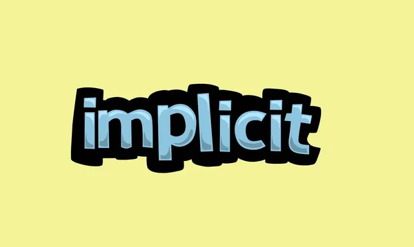 Implicit Writing Vector Design Yellow Background Very Simple Very Cool — Stock vektor