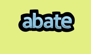 ABATE writing vector design on a yellow background very simple and very cool